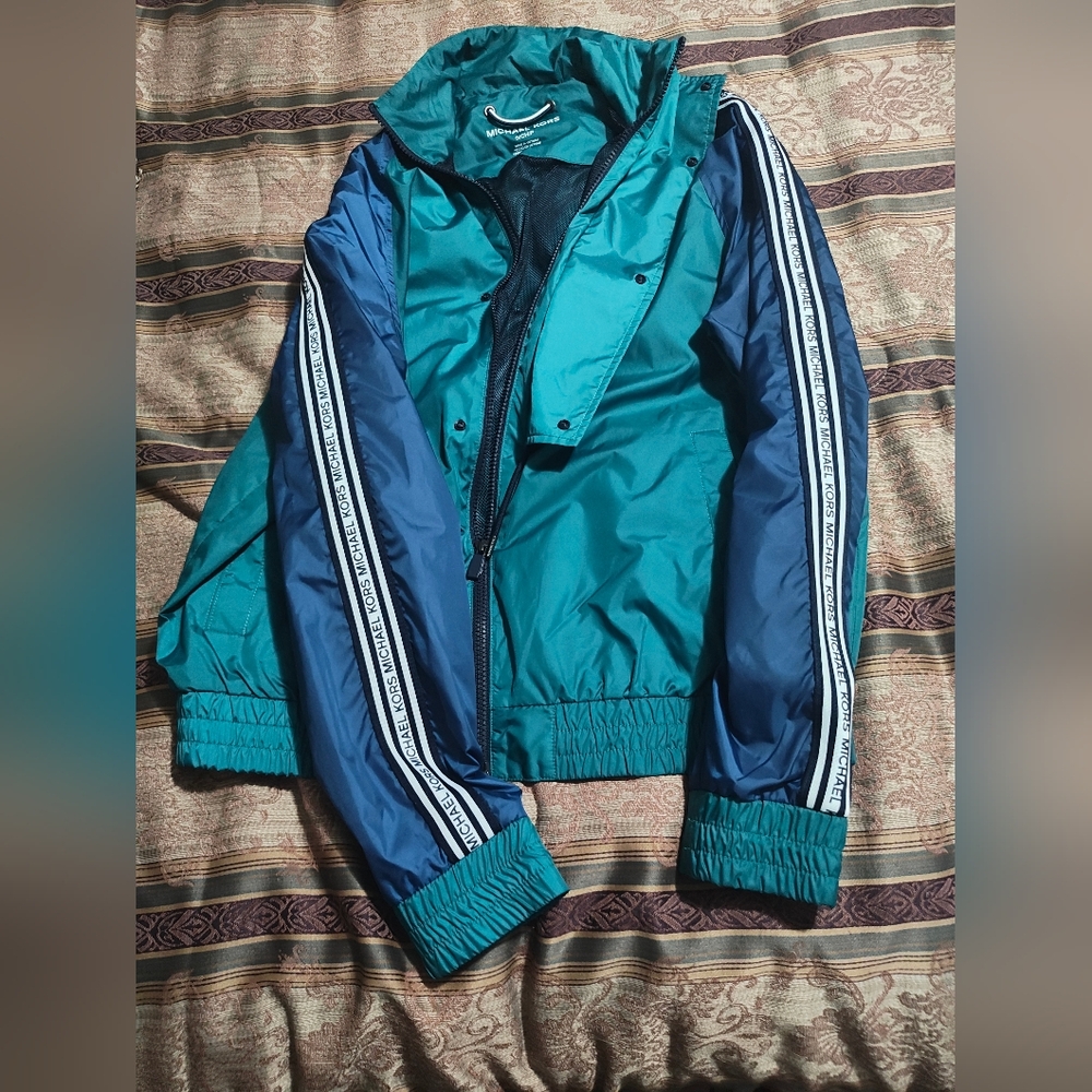 Michael Kors Logo Tape Mens Windbreaker Jacket